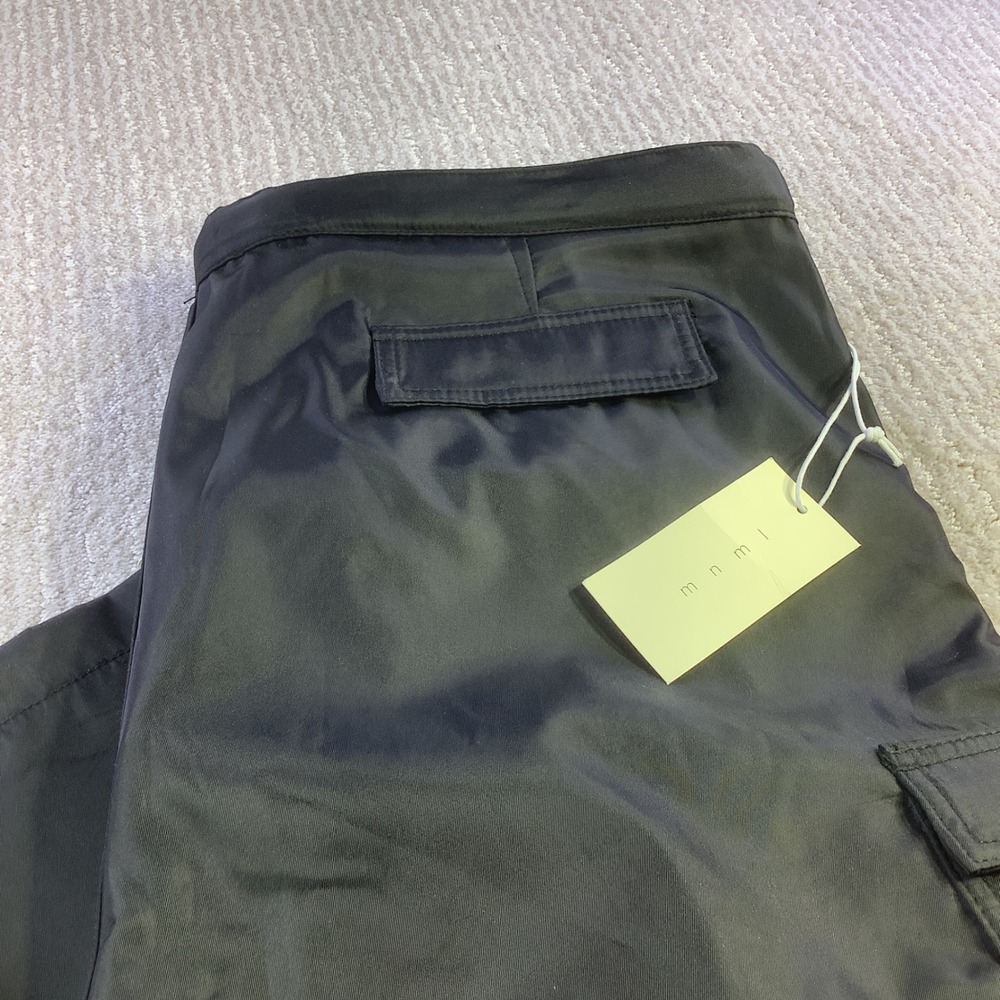 MNML Side Snap Zipper II Cargo Pants‎ Black Nylon Size 42 (Actual 44 x 31) NWT